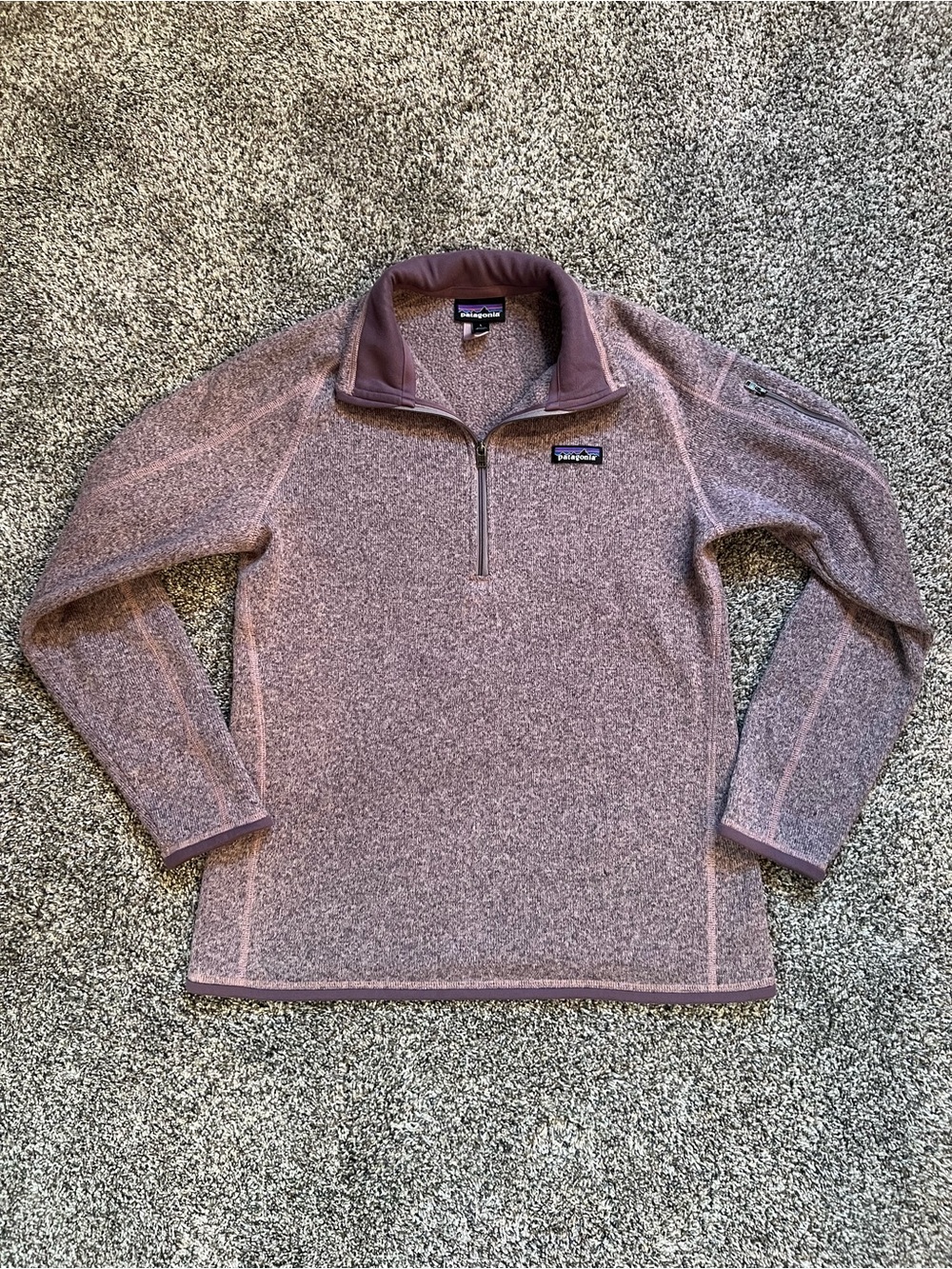 Patagonia Women's Half-Zip Fleece Pullover in Dusty Mauve